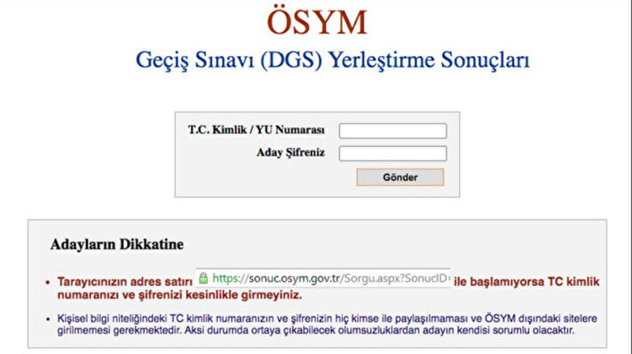 <p>2024 Dikey Geçiş Sınavı (DGS) Yerleştirme Sonuçları</p>