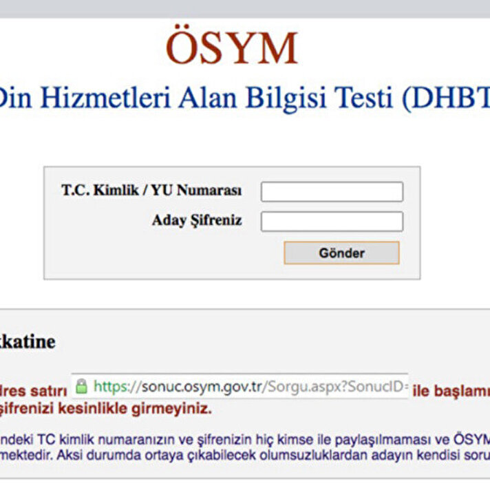 <p>2024-KPSS Din Hizmetleri Alan Bilgisi Testi (DHBT) Sonuçları</p>