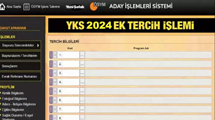 <p>YKS ek tercih 2024</p>