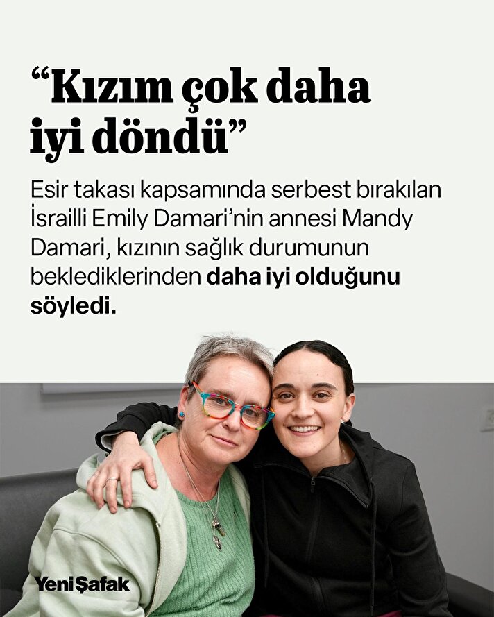 İsrailli Emily Damari ve annesi Mandy Damari