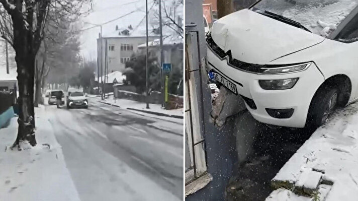 <p>Arnavutköy'de ise işçi konteynerlerinin olduğu alanda bir kişi oluşan kar örtüsünü görüntüleyerek sevincini arkadaşlarıyla paylaştı. </p>