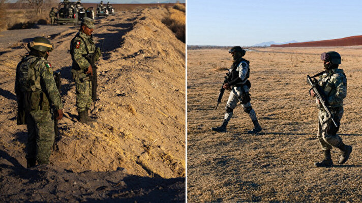 <p>Ulusal Muhafız ekiplerinden 6 bin 310 kişi, ordudan ise 2 bin 700 askerin Meksika'nın ABD sınırındaki Baja California, Sonora, Chihuahua ve Tamaulipas gibi eyaletlerinde konuşlandırıldığı aktarıldı.</p>