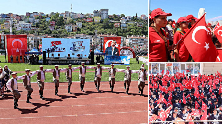 <p>Samsun İlkadım Atletizm Pisti'nde 19 Mayıs Atatürk'ü Anma, Gençlik ve Spor Bayramı dolayısıyla düzenlenen program, saygı duruşunda bulunulması ve İstiklal Marşı'nın okunmasıyla başladı.</p>