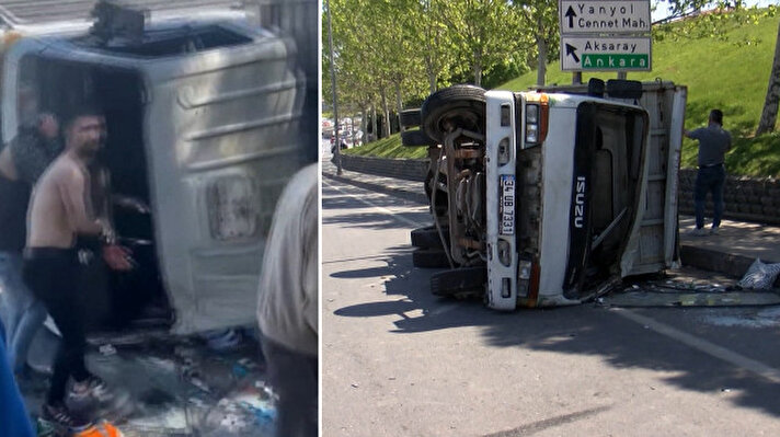 <p>Kaza, D-100 Karayolu Küçükçekmece Metrobüs Durağı mevkinde Sefaköy istikametinde saat 11.00 sıralarında meydana geldi. </p>