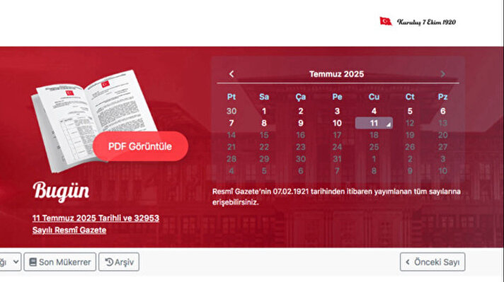 <p>Resmi Gazete kararları</p>
