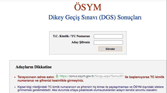 <p>2025 Dikey Geçiş Sınavı (DGS) Sonuçları</p>