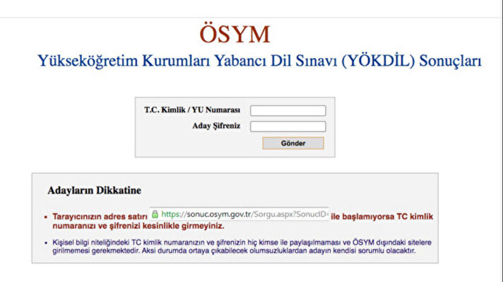 <p>Yükseköğretim Kurumları Yabancı Dil Sınavı (YÖKDİL) Sonuçları</p>