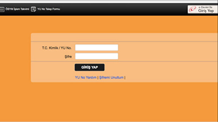 <p>Özel yetenek sınavı geç başvuru ekranı</p>