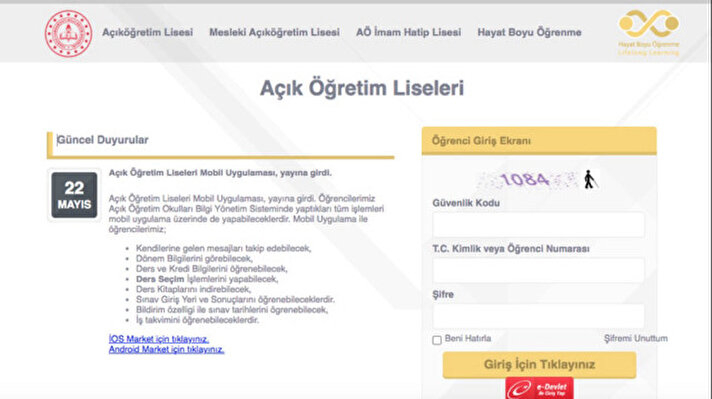 <p>AÖL giriş belgesi açıklandı mı?</p>