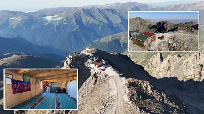 <p>Trabzon-Bayburt sınırında, 3 bin 100 rakımda yükselen Kırklar Dağı Mescidi.</p>
