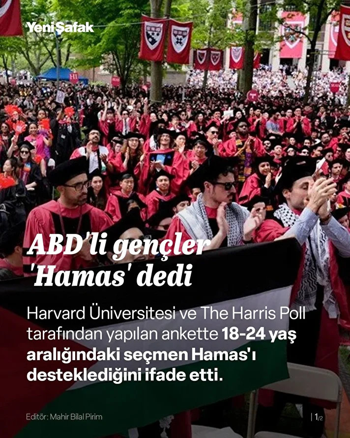 ABD'li gençlerin yüzde 60'ı Hamas'ı destekliyor.