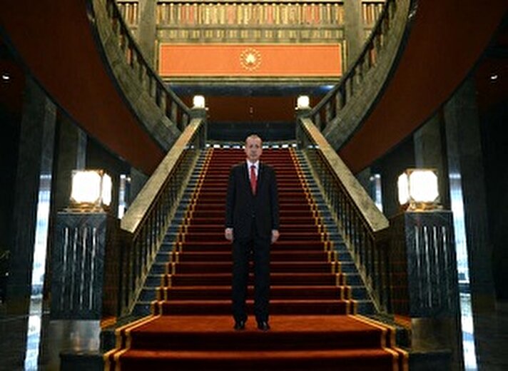 أردوغان في قصر "أكسراي" الجمهوري الجديد 