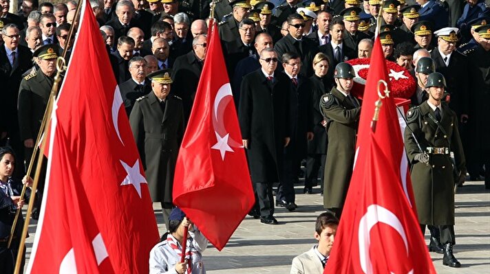 Atatürk, vefatının 77. yılında Anıtkabir'de düzenlenen törenle anıldı