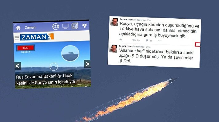Suriye'nin Bayırbucak bölgesinde, Türkiye sınırı yakınında Su 24 tipi Rus savaş uçağı, Türk hava sahasını ihlal ettiği gerekçesiyle angajman kuralları çerçevesinde vurularak düşürüldü. Uçağın düşürülmesinin ardından sosyal medyada Türkiye düşmanları kendini gösterdi.
