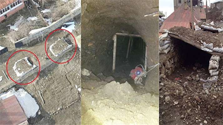 Güvenlik güçlerinin Hakkari Yüksekova'da bölücü terör örgütü PKK'ya yönelik sürdürdüğü operasyonda sokaklardan başlatılan ve evlerin içine doğru açılan tünellerde patlatılmaya hazır el yapımı patlayıcılar tespit edildi.