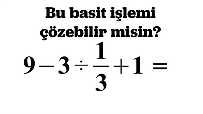 Bu matematik sorusunu çözebilir misin?