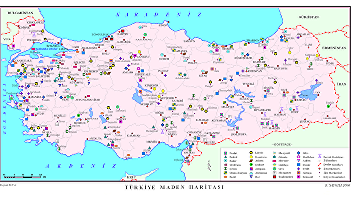 Maden Tetkik Arama (MTA) Genel Müdürlüğü tarafından yayınlanan 2012 yılına ait Temel Ekonomik Göstergeler Raporu'nda Türkiye'nin maden rezervleri detaylı olarak açıklandı. Bu rapora göre hangi madenlerin kaç ton olduğunu sizin için paylaşıyoruz.