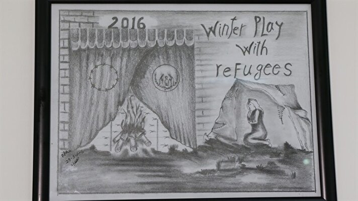 معاناة اللاجئين السوريين تتجسد في معرض رسومات بمقدونيا