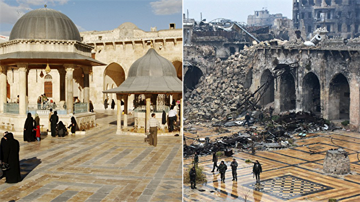 Hz. Zekeriyya (as)’ın türbesinin bulunduğu Ümeyyed Cami savaştan önce muhteşem bir mimariye sahip bir camiydi. 