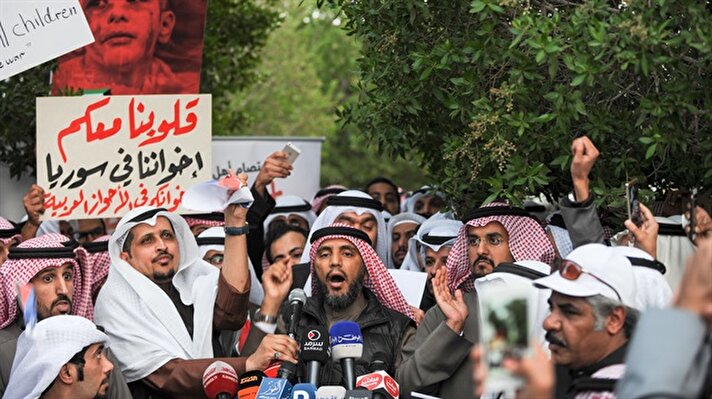 Kuveyt'te Halep'e destek gösterisi