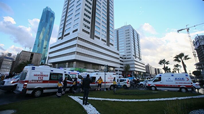 An explosive-laden car bomb explodes near a courthouse in Izmir