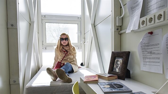 An outside view of Keret house in Warsaw, Poland on April 09, 2017. Keret house is an art installation designed by the architect Jakub Szczęsny. The building measures 0,92 meters at its narrowest point and 1,52 meters at its widest point. Keret House is located between 22 Chłodna Street and 74 Żelazna Street and has the title of the the narrowest house in the world.

