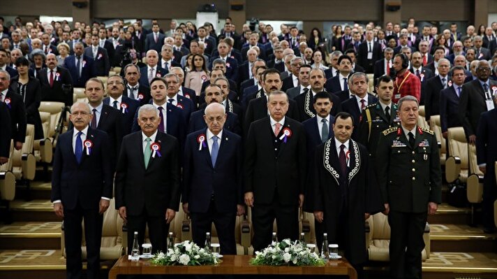 Anayasa Mahkemesinin kuruluşunun 55. yıl dönümü dolayısıyla yüce divan salonunda tören düzenlendi.