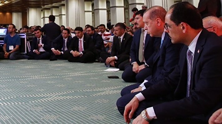 Cumhurbaşkanı Erdoğan Beştepe Camii'ndeki programa katıldı