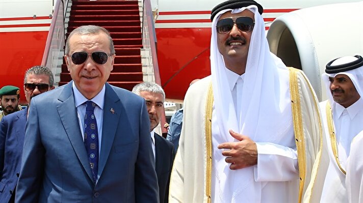 Cumhurbaşkanı Recep Tayyip Erdoğan, özel uçak "TUR" ile saat 12.25'te Katar'ın başkenti Doha'ya geldi.


