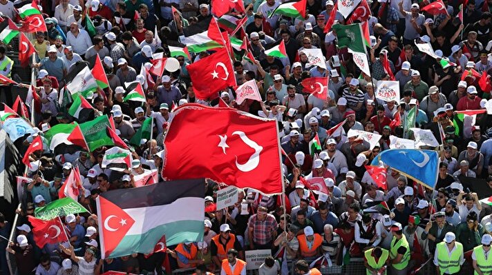 Istanbulites rally against Israel's Al-Aqsa move