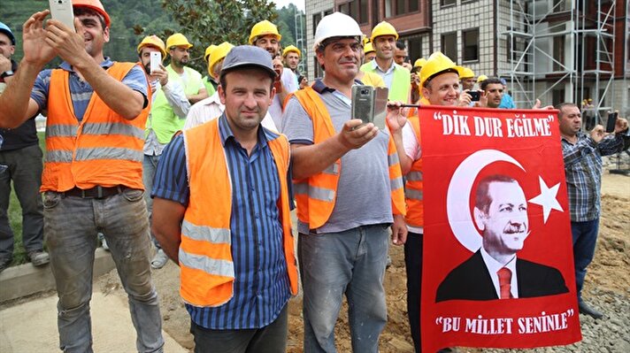 İşçiler Erdoğan'ı böyle karşıladı