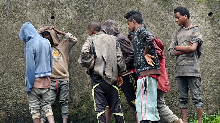 Etiyopya'da evsizler yaşam mücadelesi veriyor