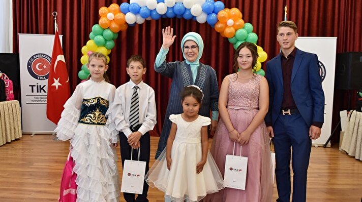 Turkey’s first lady visits orphanage in Astana