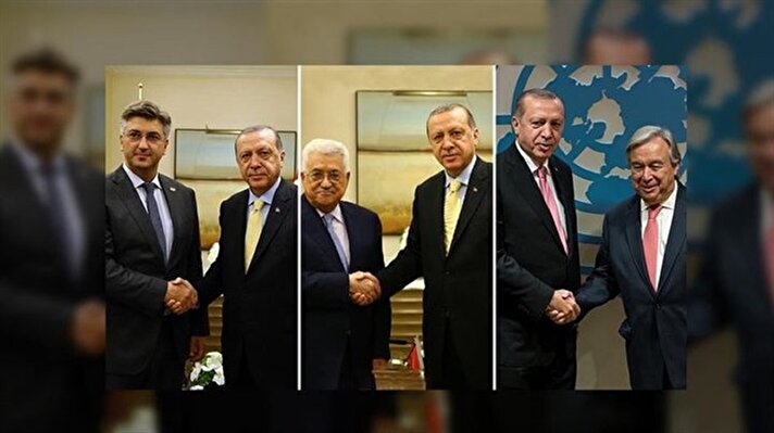 President Recep Tayyip Erdoğan met with Palestine’s President Mahmoud Abbas.