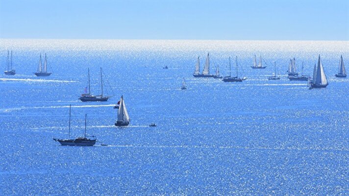 Sailboats compete for Bodrum Cup