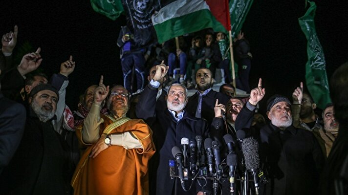 Gazze'deki Kudüs protestolarına İsmail Heniyye'de katıldı