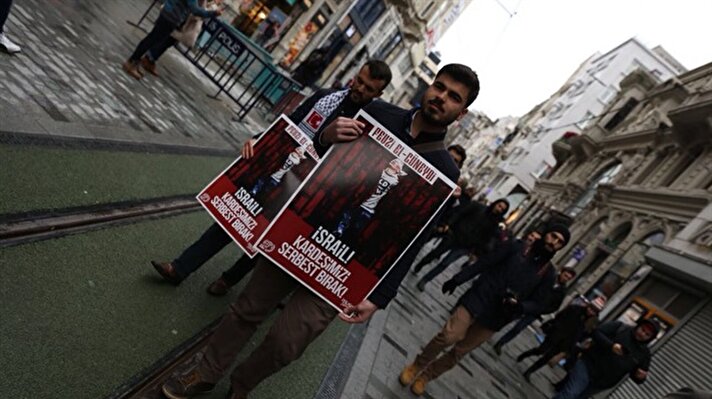 İstanbul'da 'sessiz' Kudüs yürüyüşü