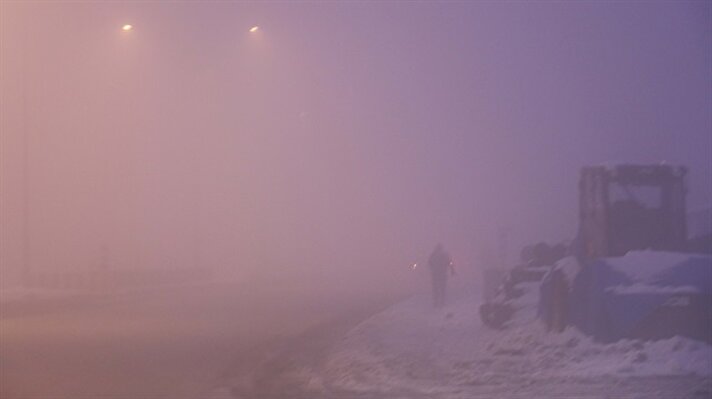 Erzurum'daki yoğun sis
