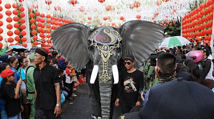 Cultural parade in Indonesia ahead of 2018 Lunar New Year
