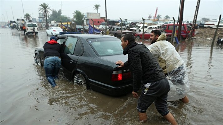 Heavy rain in Baghdad