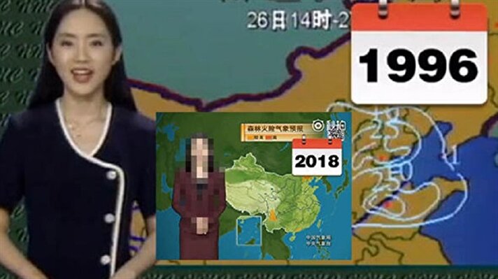 Sunucu kadının 22 yıllık değişimine ilişkin Çin'de yayınlanan video milyonlarca kişi tarafından paylaşıldı. 