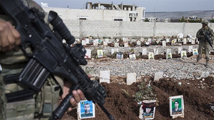 Bölgedeki vatandaşlar, kazılan mezarların yeni olduğunu, Zeytin Dalı Harekatında etkisiz hale getirilen teröristlerden bazılarının buraya gömüldüğünü kaydetti.

