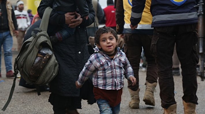 القافلة التاسعة من مهجري الغوطة الشرقية تصل "حماة" السورية