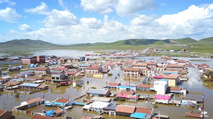 Aerial photos of China floods 