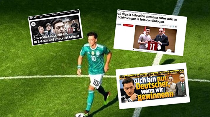 The Guardian gazetesi Mesut Özil, Alman Milli Takımı'nı ırkçılık ve saygısızlık gerekçesi ile bıraktı başlığıyla verdiği haberde, yıldız futbolcunun Kazandığımızda Alman, kaybettiğimizde göçmenim sözlerine yer verdi.  