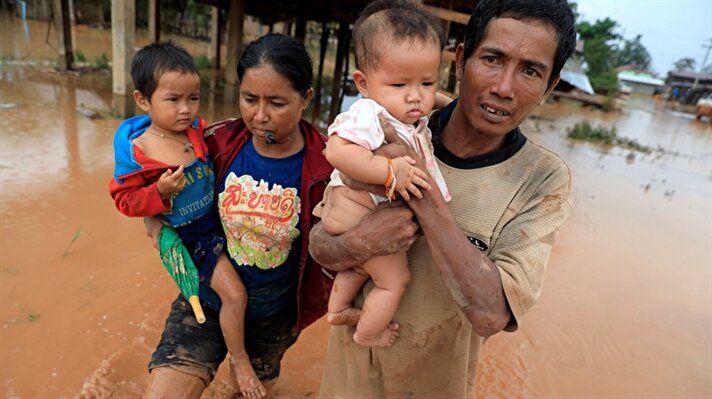 Devastating aftermath of Laos dam collapse 