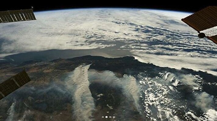 شاهد.. صور من الفضاء لحرائق كاليفورنيا