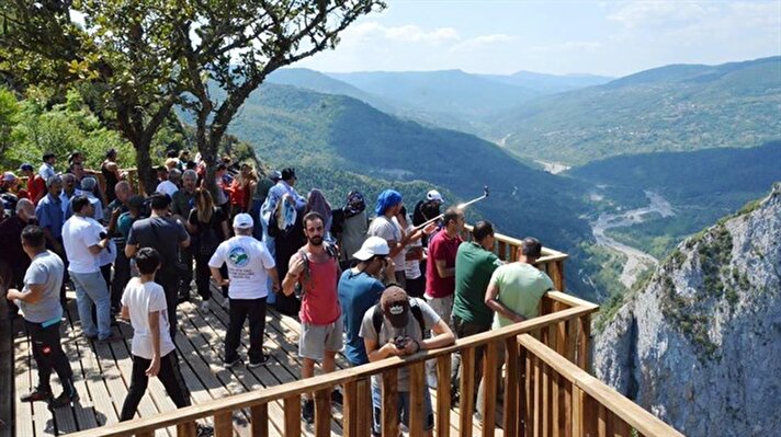 Tourists enjoy trekking around the lush green Küre Mountains National Park, the first PAN Parks certified protected area of Turkey that has a uniquely rich habitat that includes all the main ecosystem types such as forest, maquis, cliffs, caves, rivers, and coastal and traditional agricultural areas. 