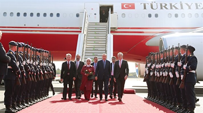 Cumhurbaşkanı Erdoğan Almanya'ya geldi.