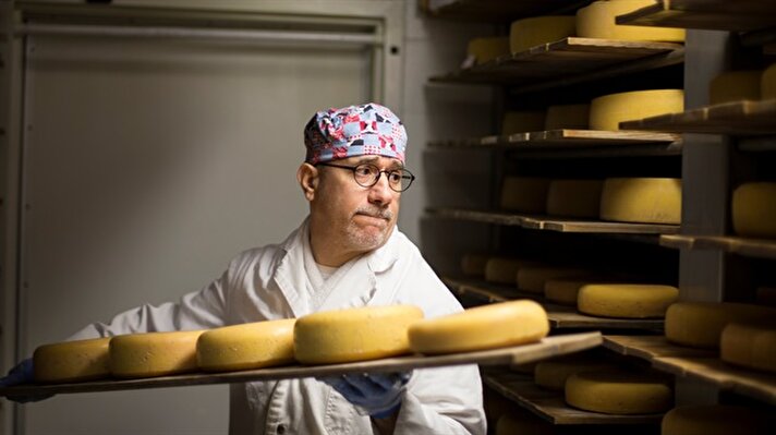 Cheese is made at Fromagerie des Cantons in Farnham, Quebec,


